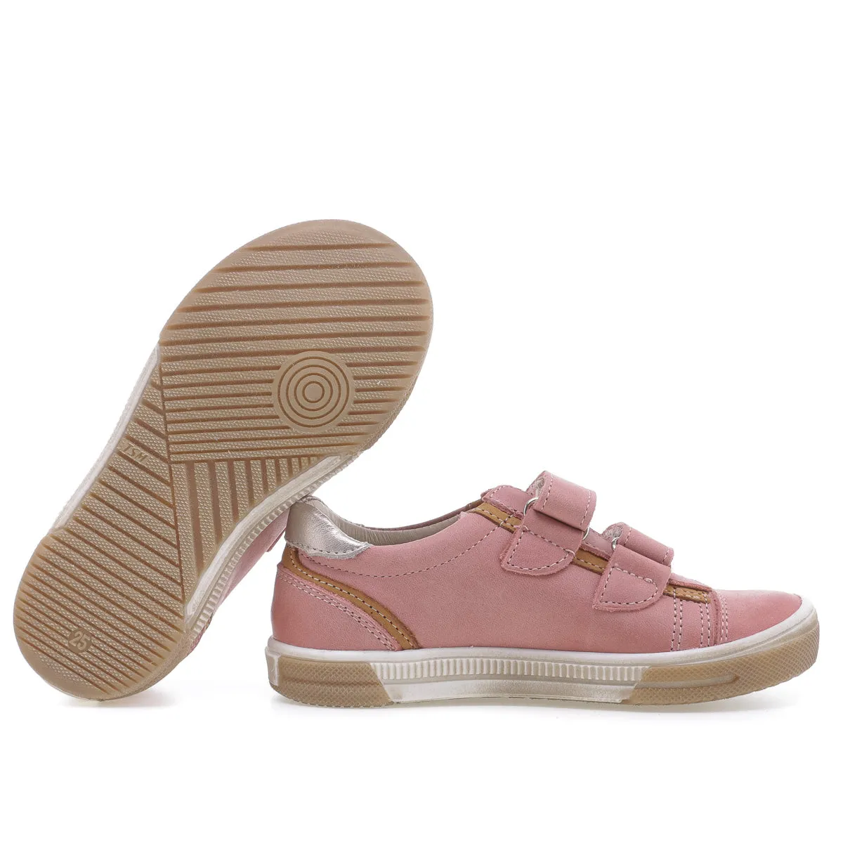 (2066B-3) Low Velcro Trainers coral