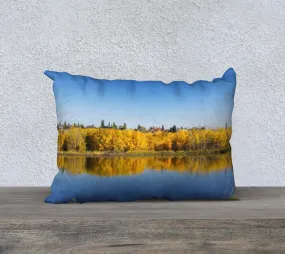 20x14 Pillow Case - Fish Creek Park Votier's Flats Pond Fall