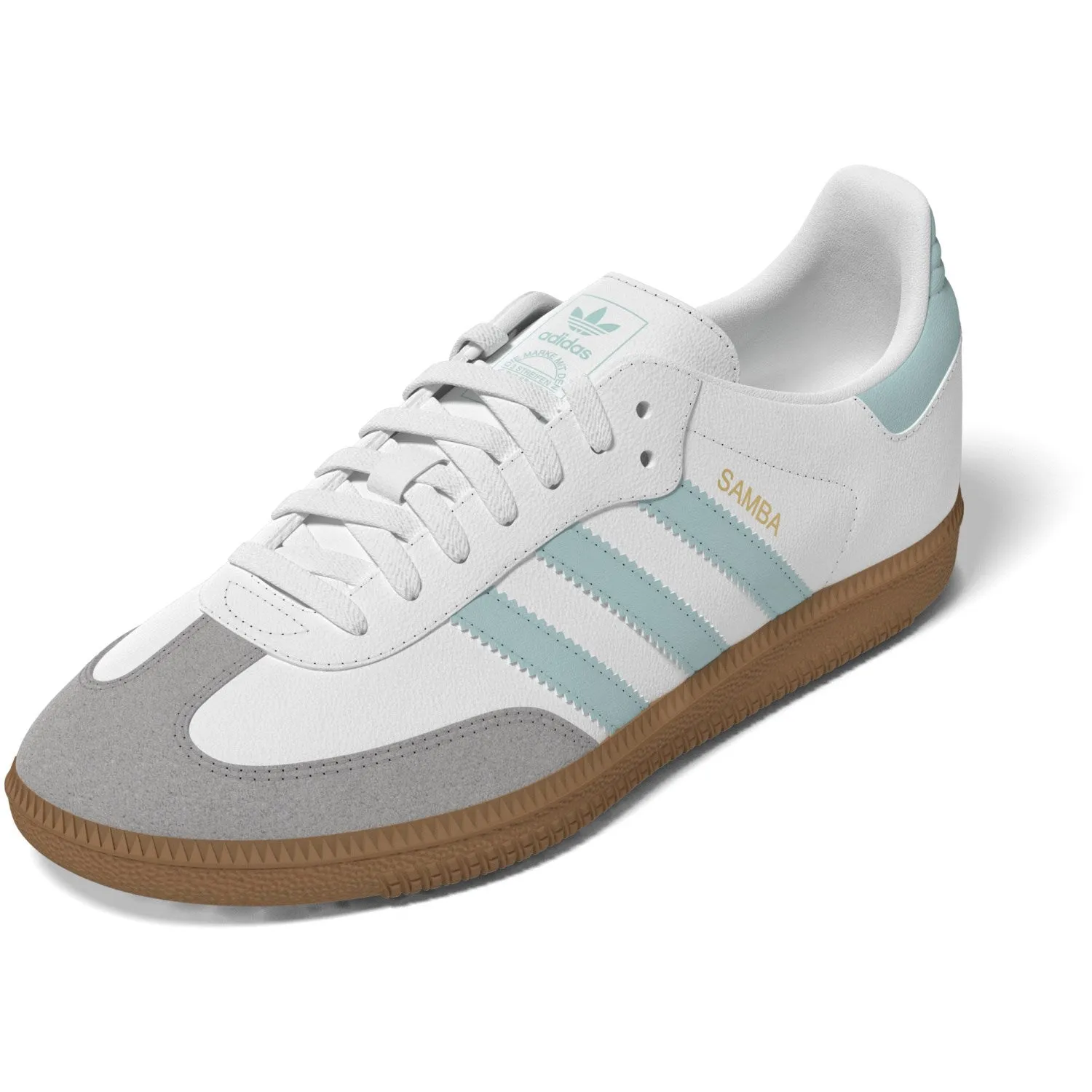 adidas Originals Ftwr White/Semi Flash Aqua/Gum 3 Samba Og J Sneakers