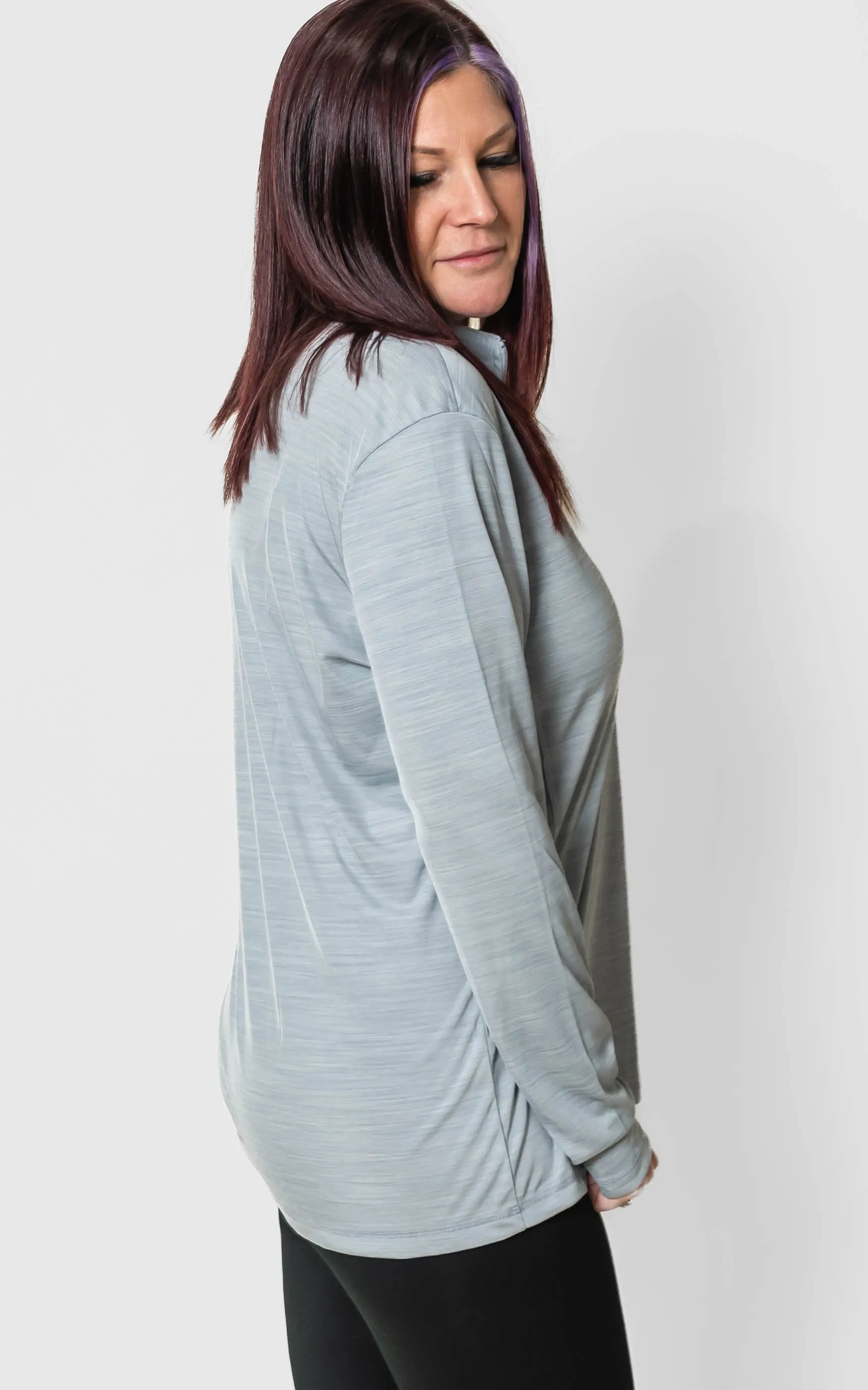 Adidas - Women's Lightweight Mélange Quarter-Zip Pullover* - Final Sale