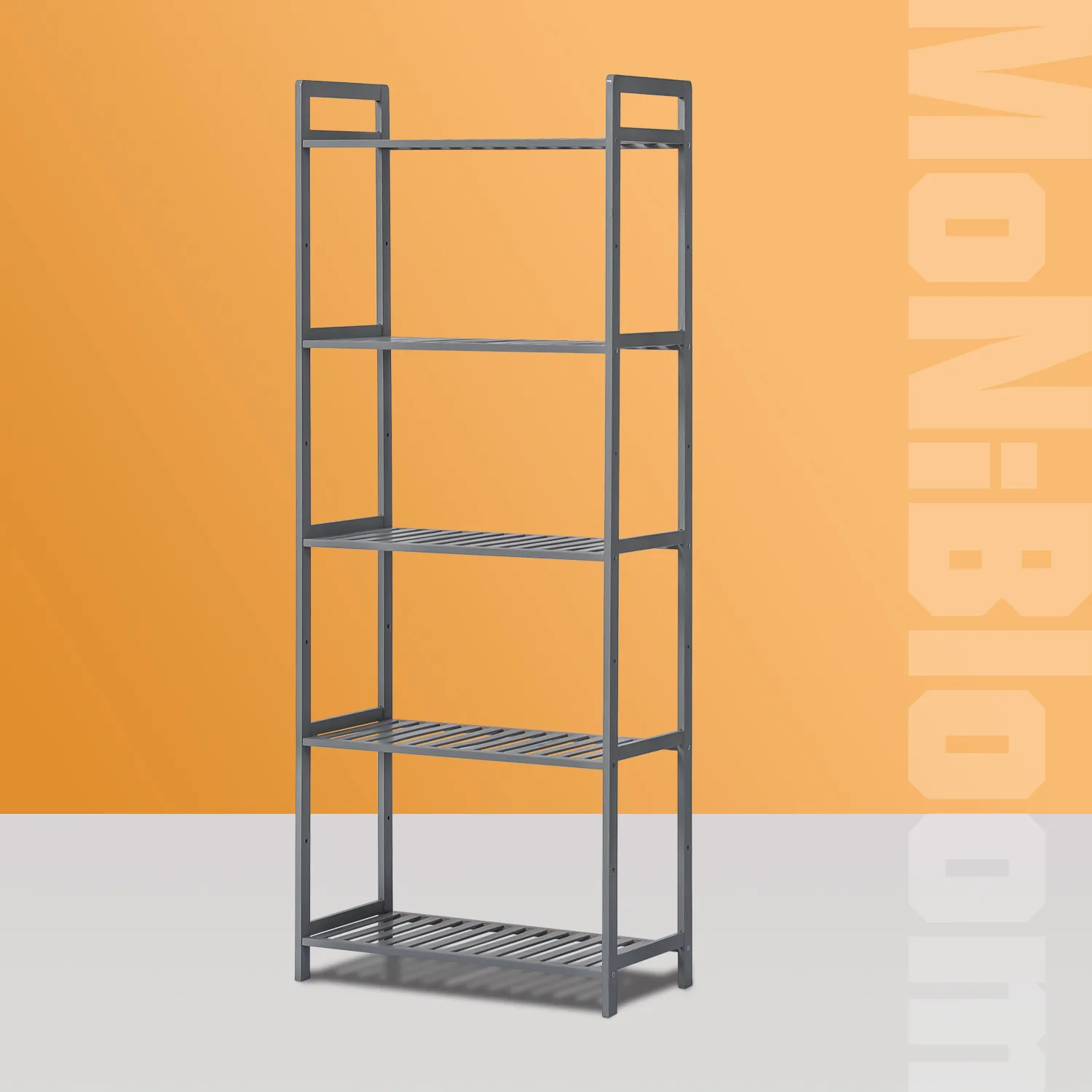 Adjustable Shoe Rack Entryway Shelf Organizer - 5 Tier - Gray