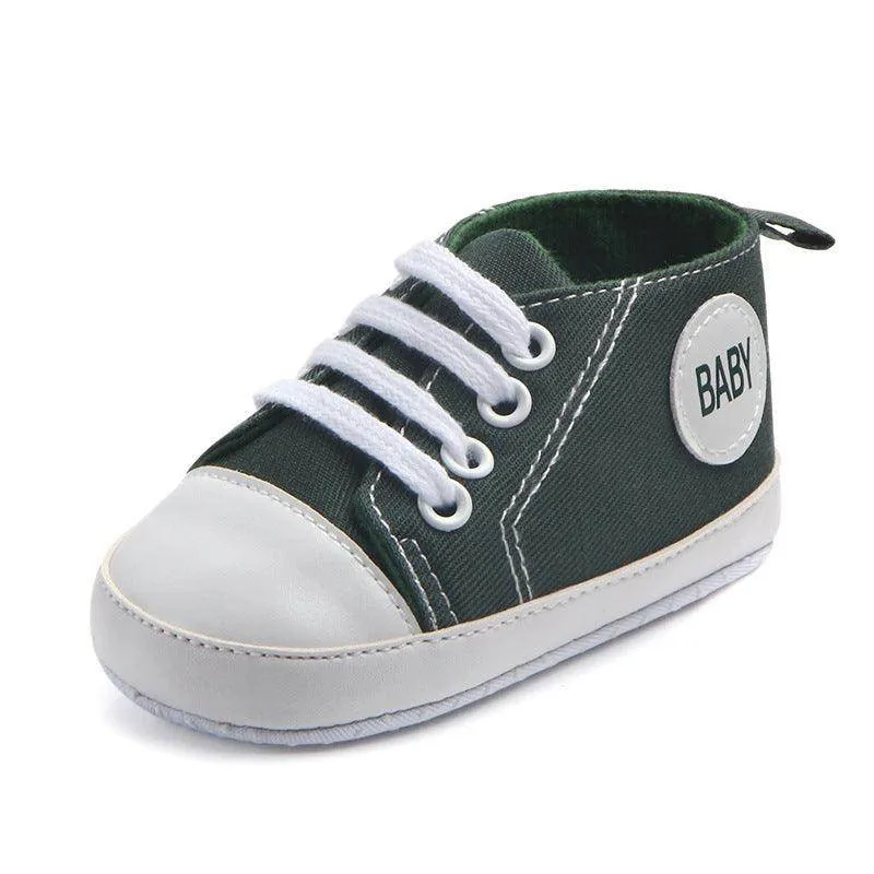 Adorable Canvas Sports Sneakers for First Steps - Unisex Baby Walkers