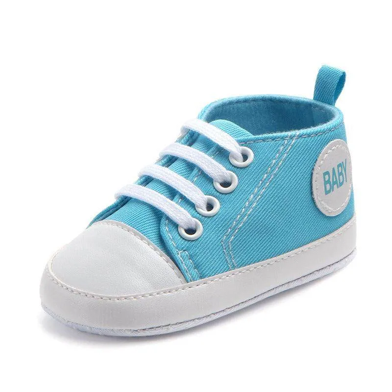 Adorable Canvas Sports Sneakers for First Steps - Unisex Baby Walkers