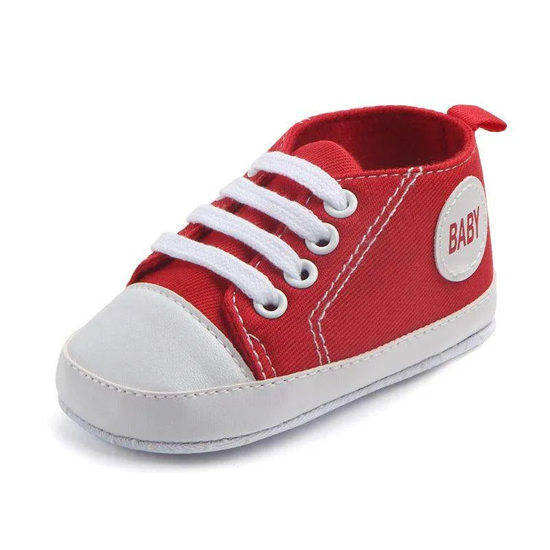 Adorable Canvas Sports Sneakers for First Steps - Unisex Baby Walkers