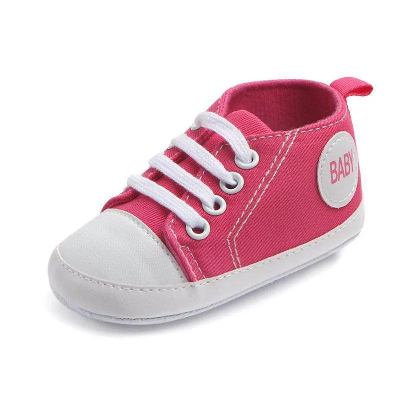 Adorable Canvas Sports Sneakers for First Steps - Unisex Baby Walkers