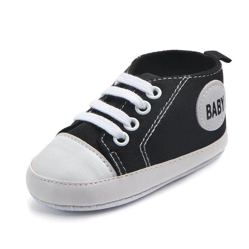 Adorable Canvas Sports Sneakers for First Steps - Unisex Baby Walkers