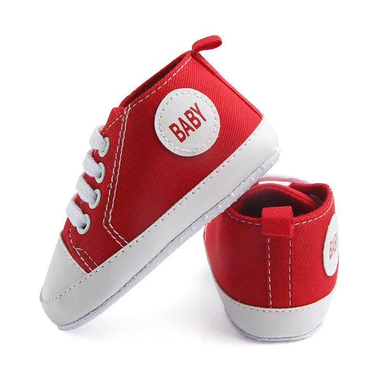 Adorable Canvas Sports Sneakers for First Steps - Unisex Baby Walkers