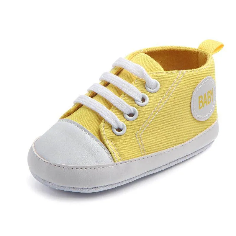 Adorable Canvas Sports Sneakers for First Steps - Unisex Baby Walkers