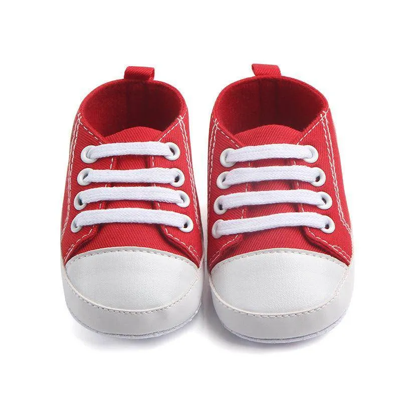 Adorable Canvas Sports Sneakers for First Steps - Unisex Baby Walkers