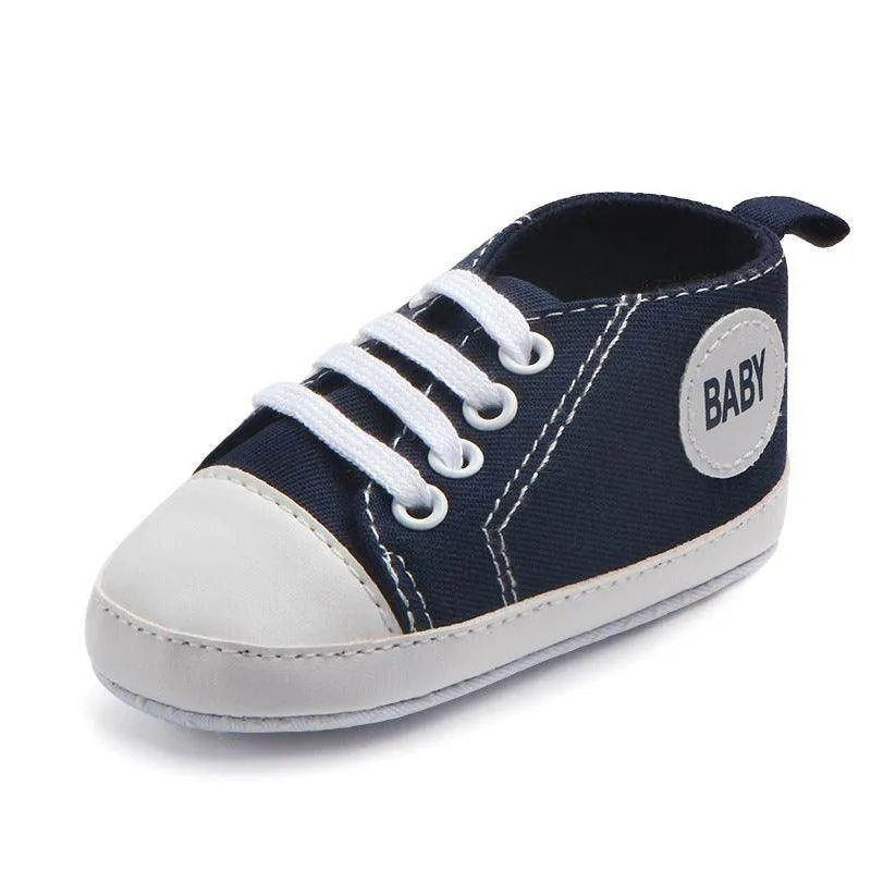 Adorable Canvas Sports Sneakers for First Steps - Unisex Baby Walkers