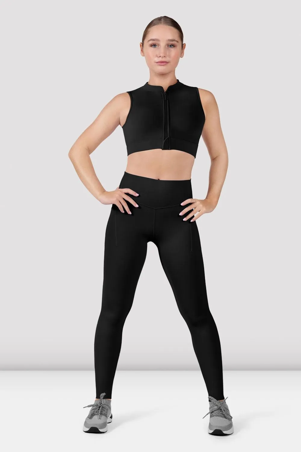 Apex BLOCHeverhold Zip Front Crop Top