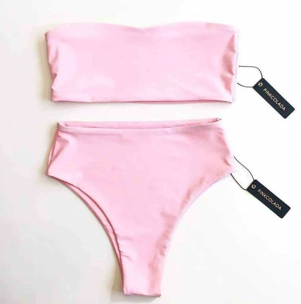 BAUDOUIN BIKINI TOP IN BUBBLEGUM PINK