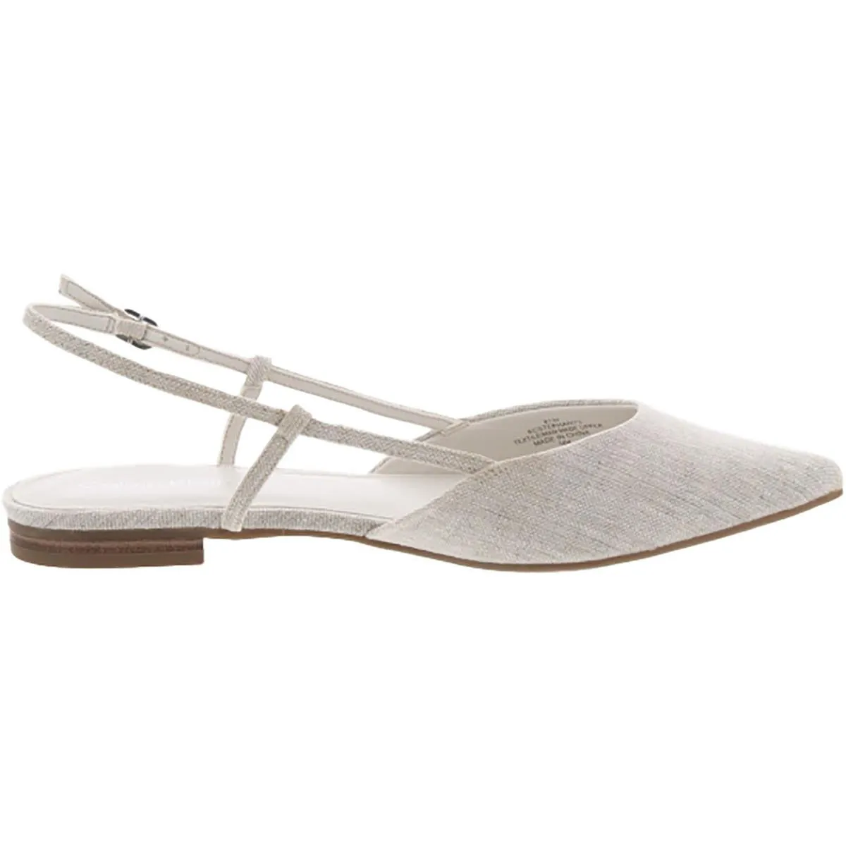 Calvin Klein Womens Stephany 3 Canvas Buckle Slingbacks