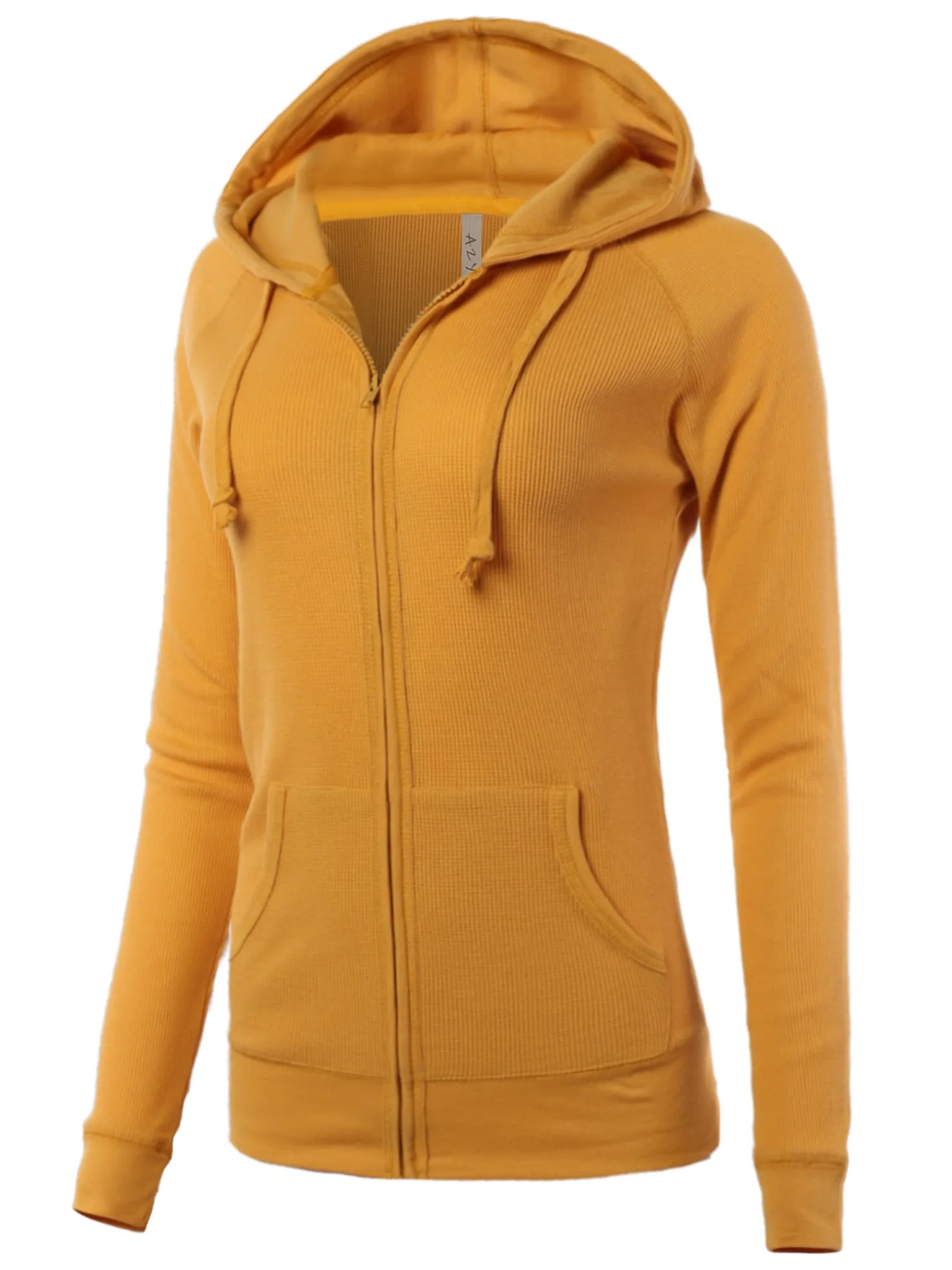 Casual Fitted Lightweight Pocket Zip Up Hoodie