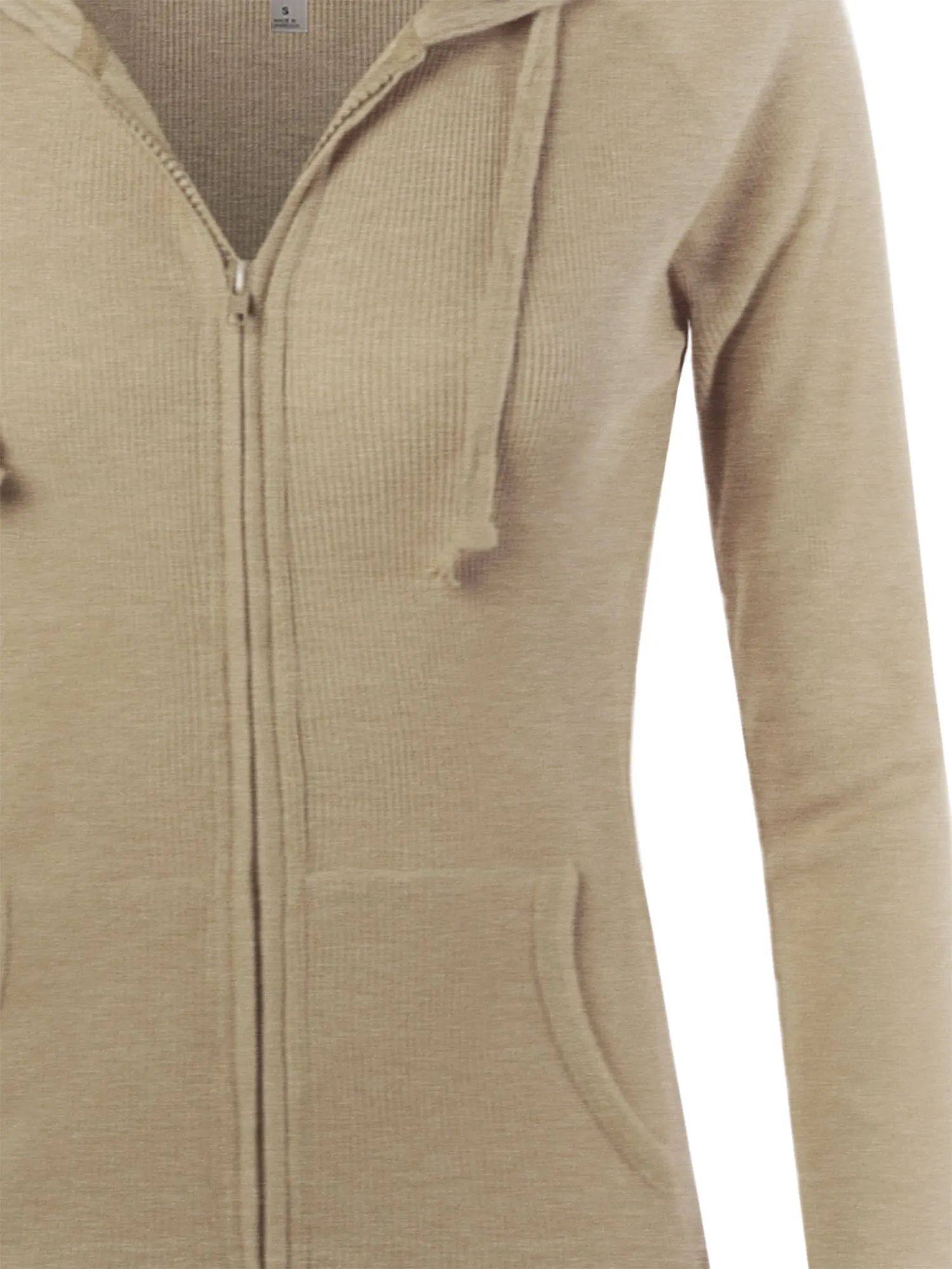 Casual Fitted Lightweight Pocket Zip Up Hoodie