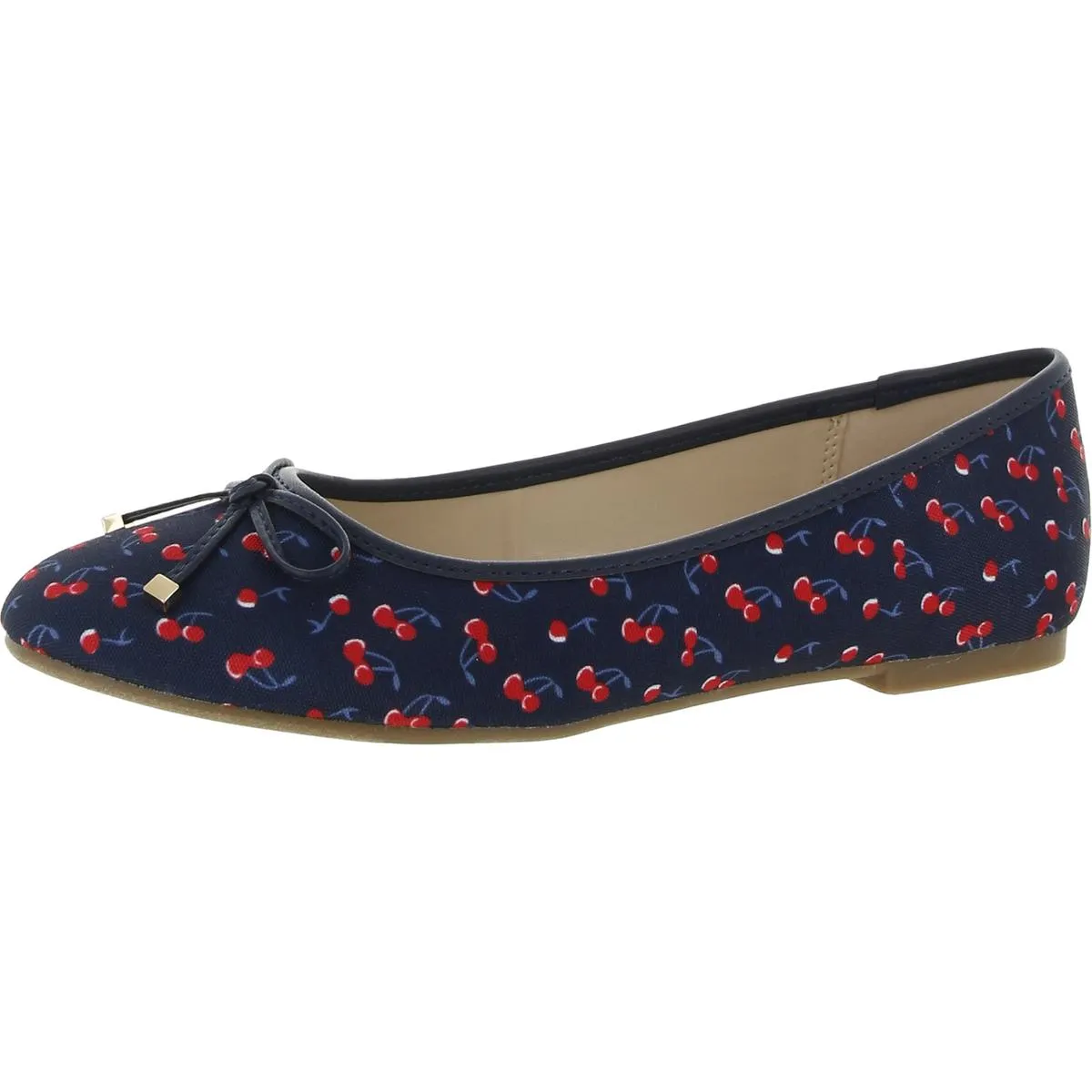 Charter Club Womens Kaii Printed Cushioned Footbed Ballet Flats