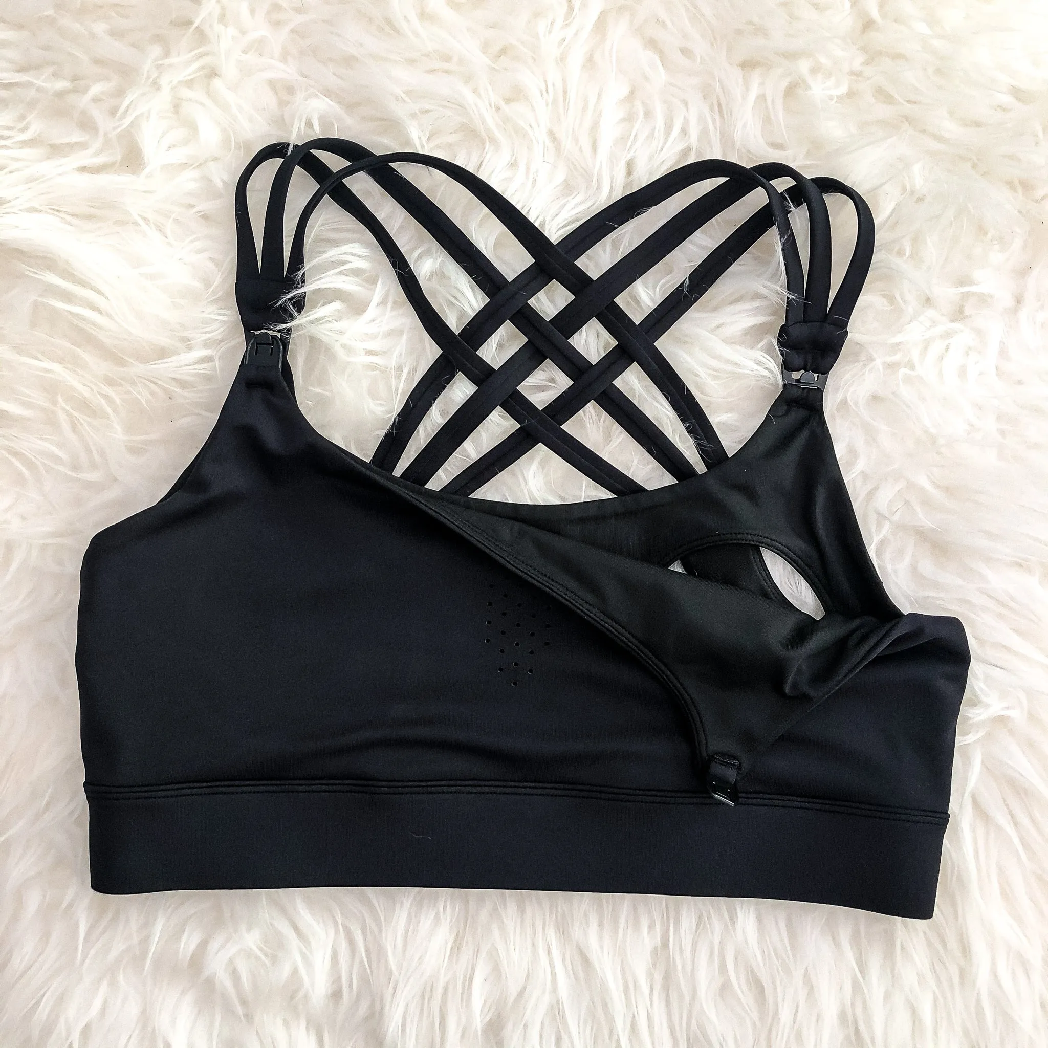 Chloé 3 Running Nursing Sports Bra (Dark Olive)