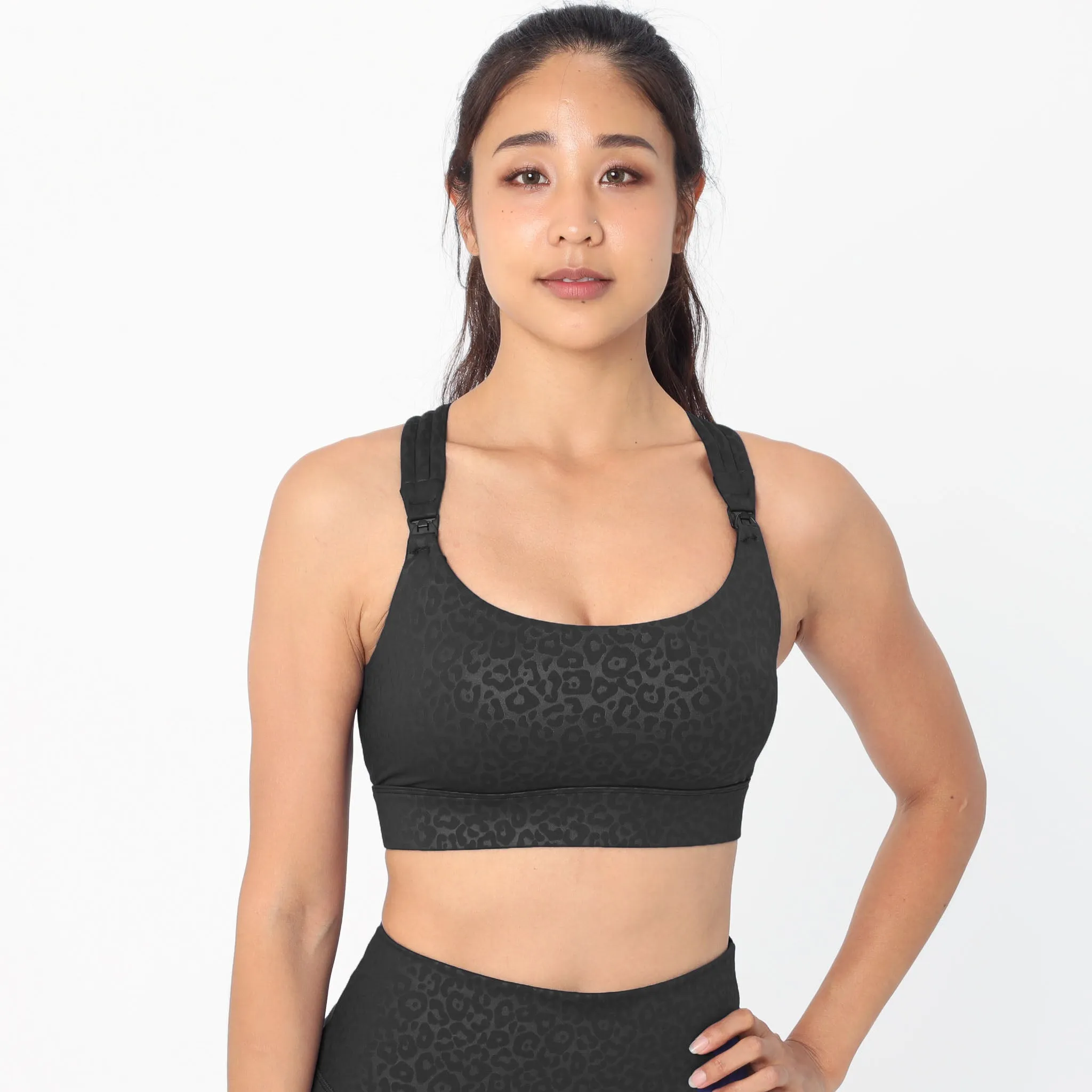 Chloé 4 Running Nursing & Pumping Sports Bra (Black Cheetah)