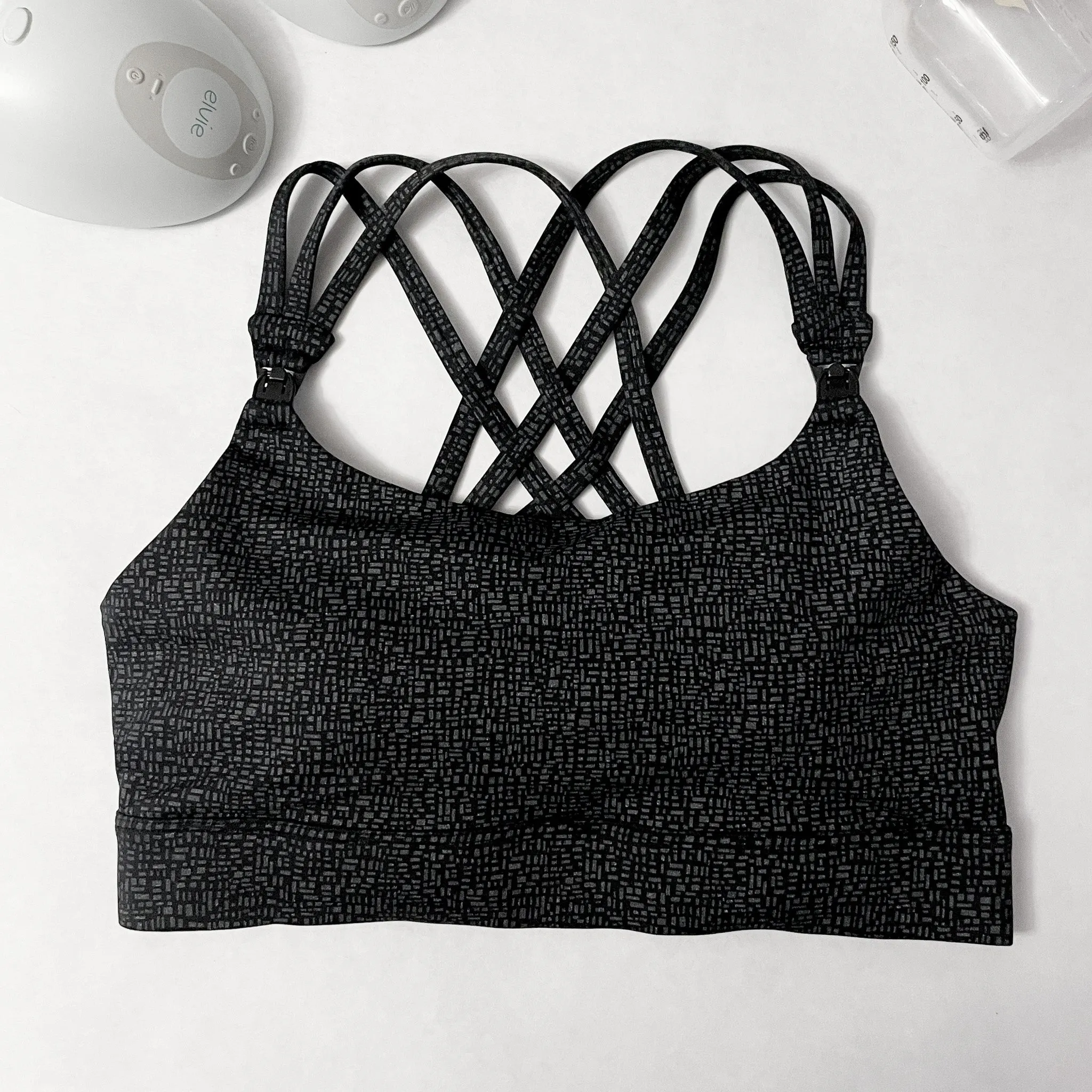 Chloé 4 Running Nursing & Pumping Sports Bra (Black Shimmer)