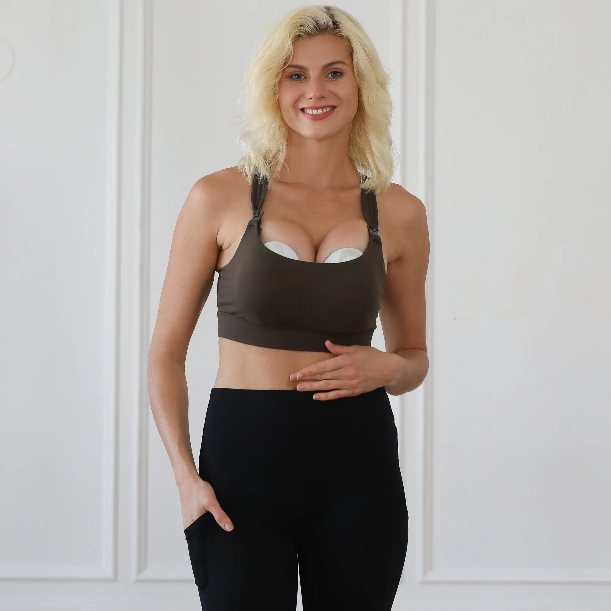 Chloé 4 Running Nursing & Pumping Sports Bra (Dark Cactus)