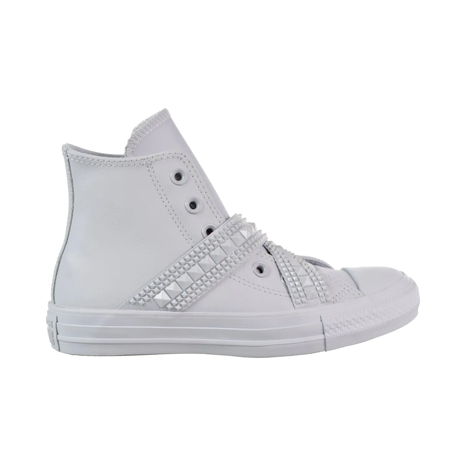 Converse Chuck Taylor All Star Punk Strap Hi Women's Shoes Pure Platinum