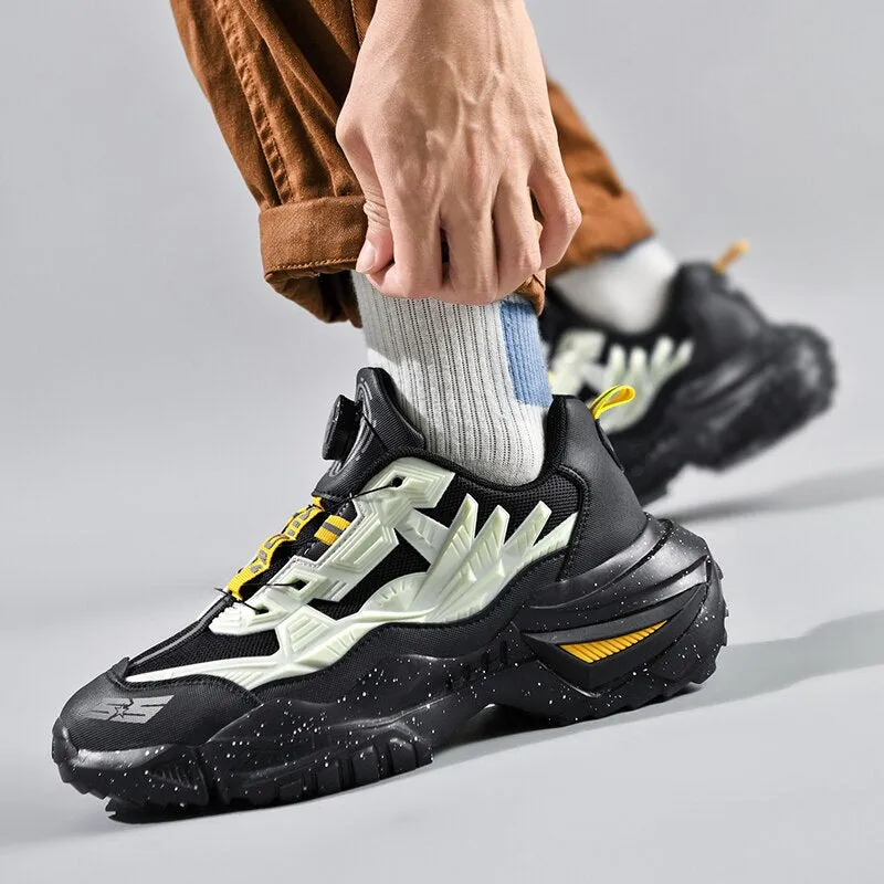 CyberSpin Rotary Buckle Techrun Sneakers - Techwear streetwear harajuku y2k cyberpunk