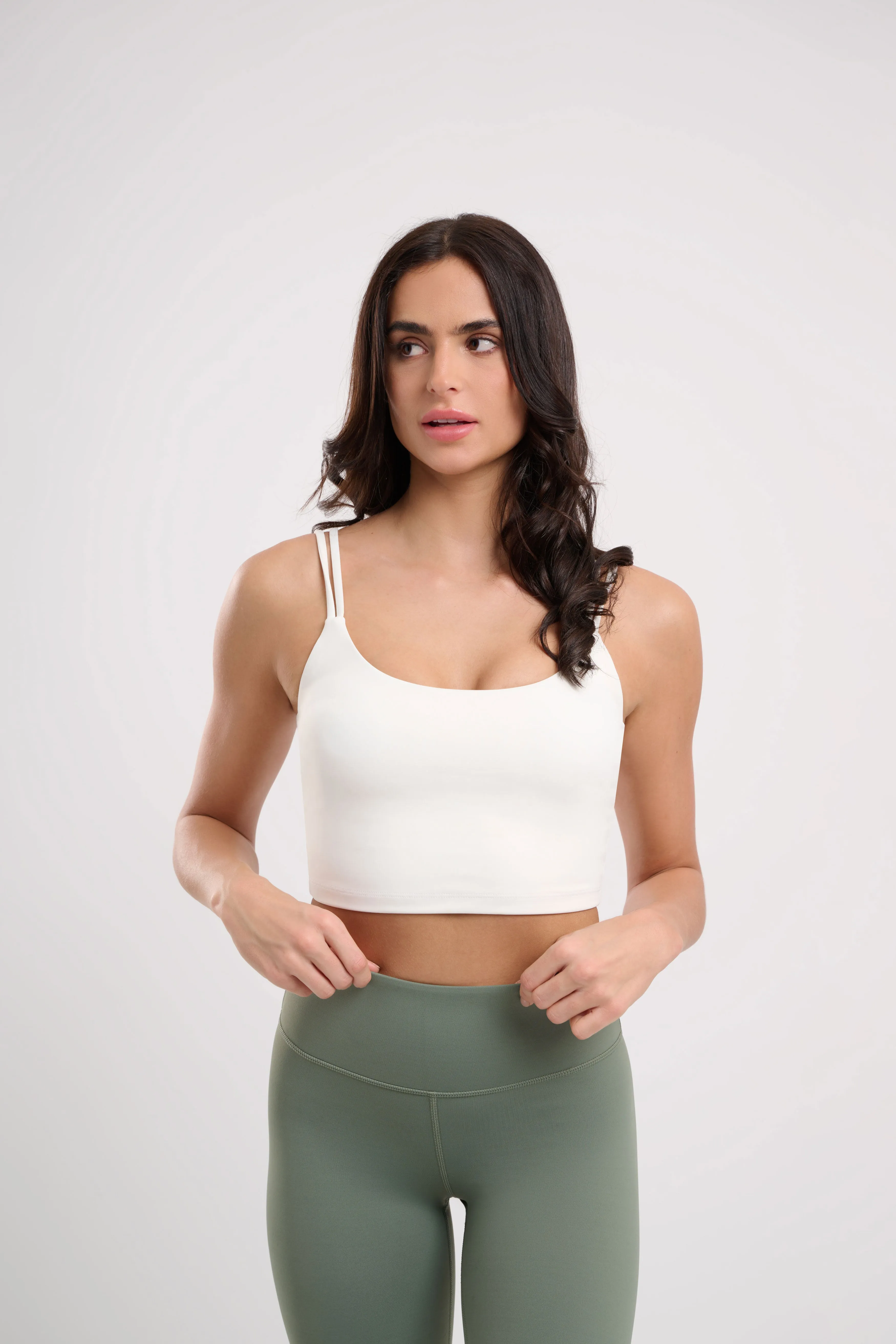 Dahlia Crop Top Natural White