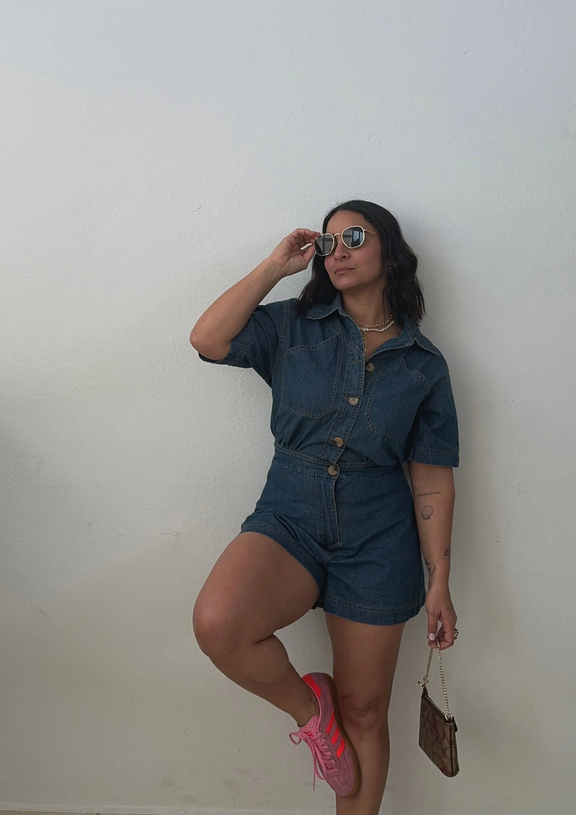 Denim Romper