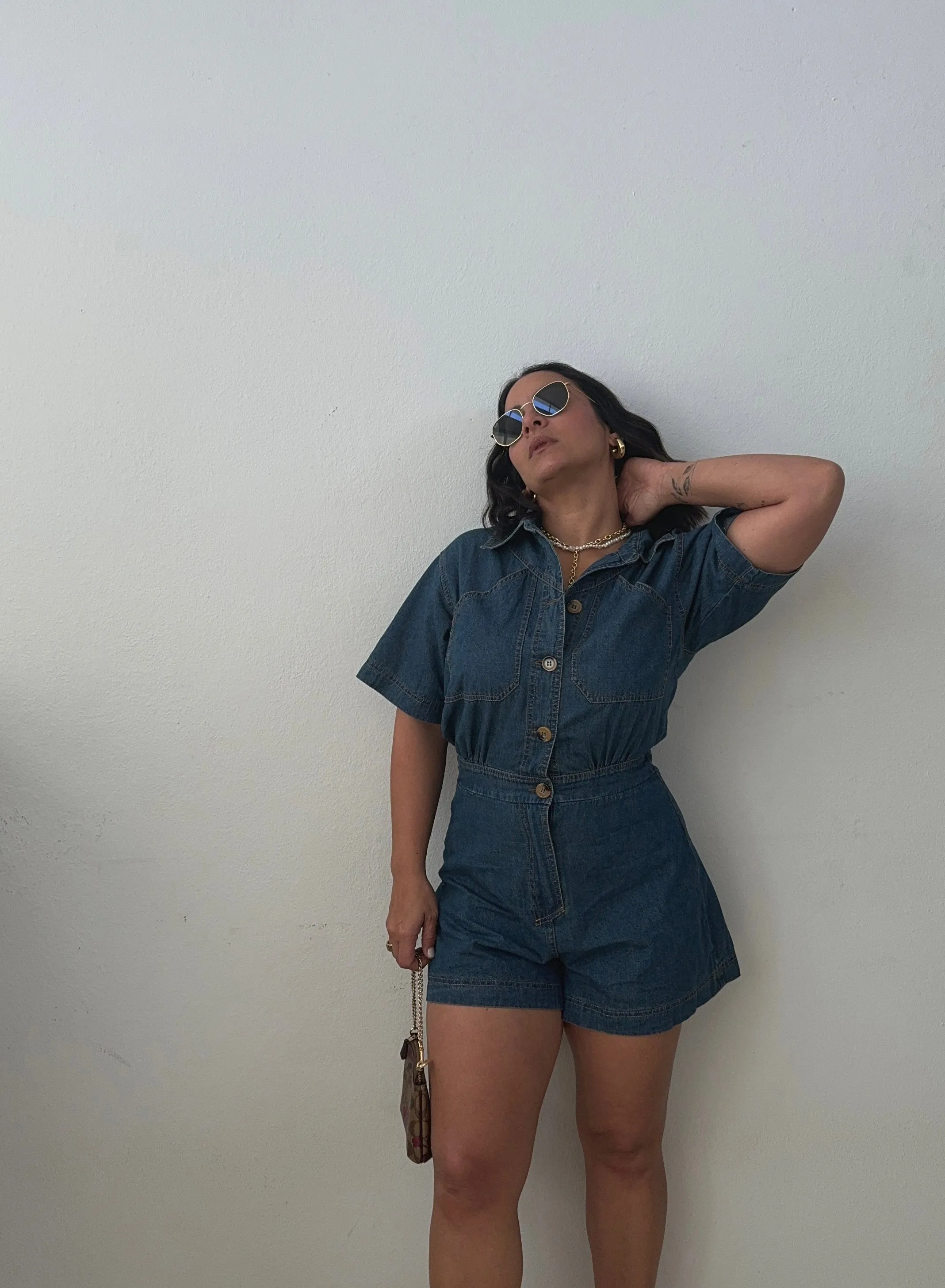 Denim Romper