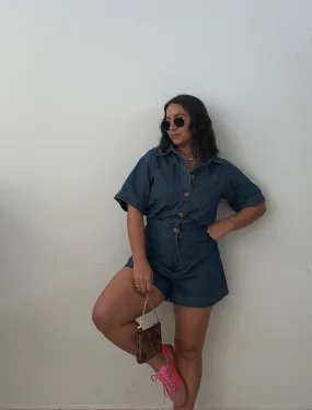 Denim Romper