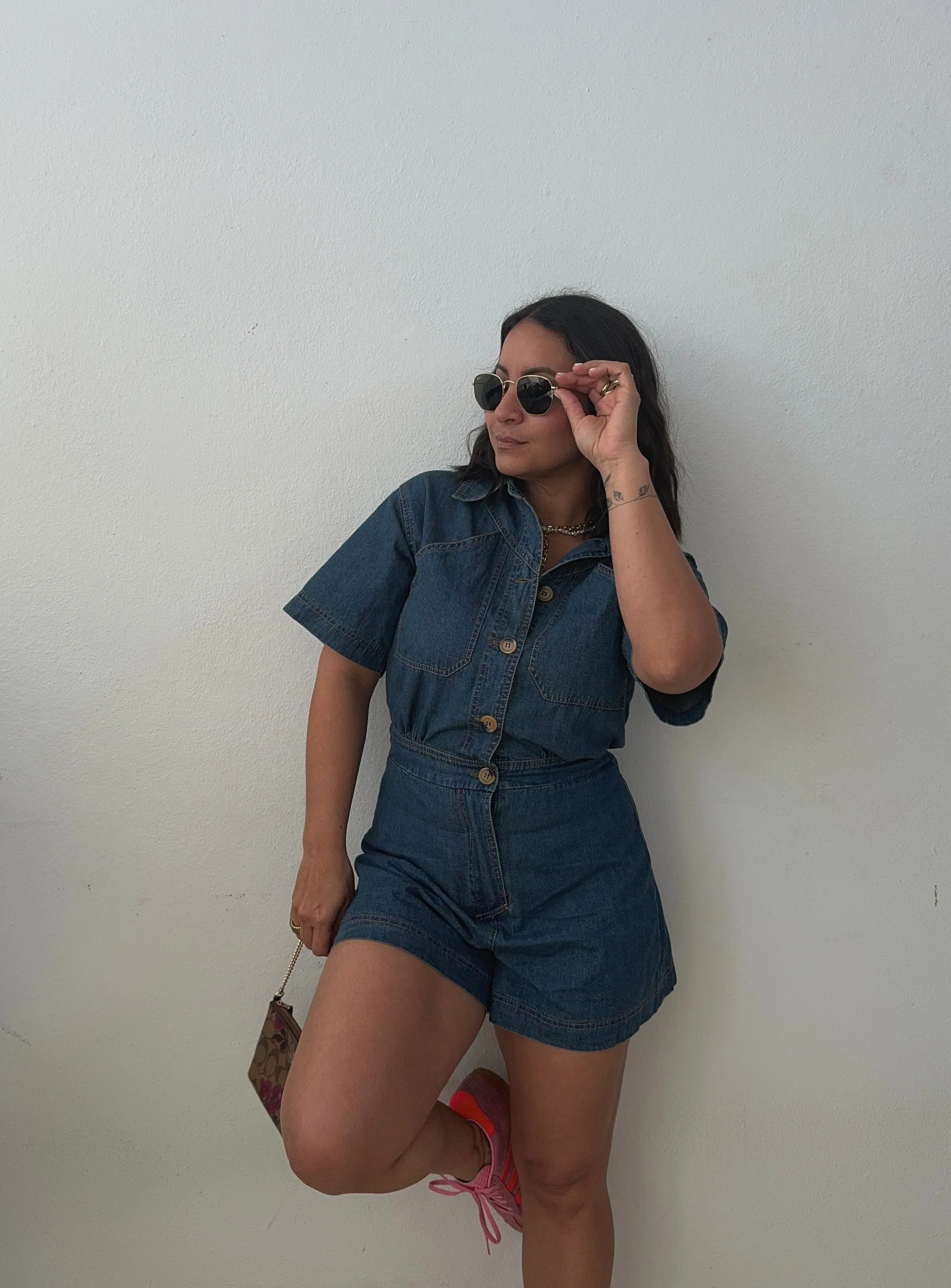 Denim Romper