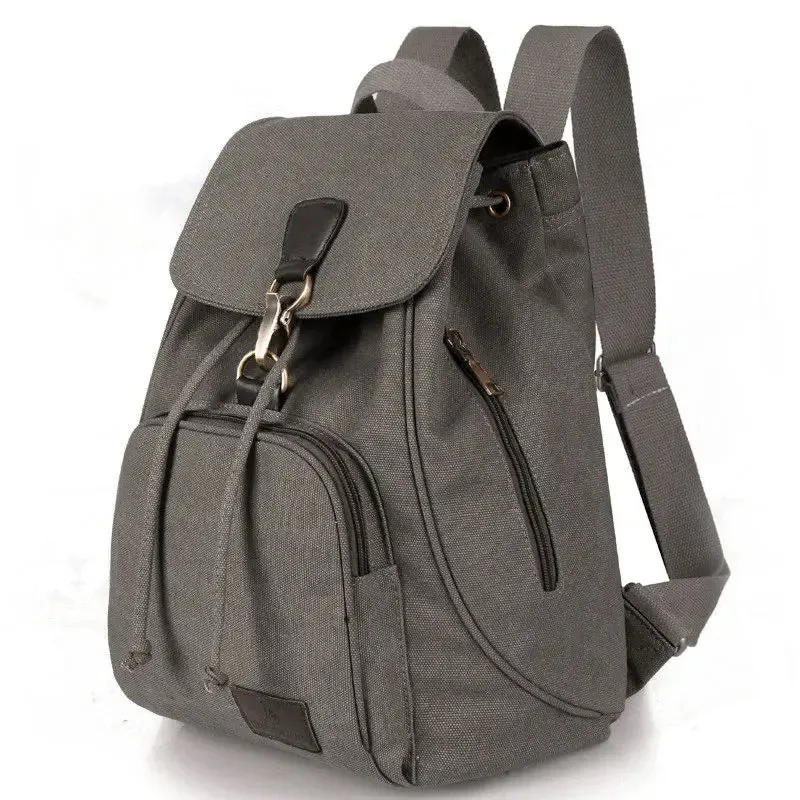 Drawstring Vintage Canvas Backpack