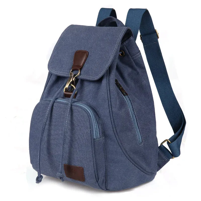 Drawstring Vintage Canvas Backpack