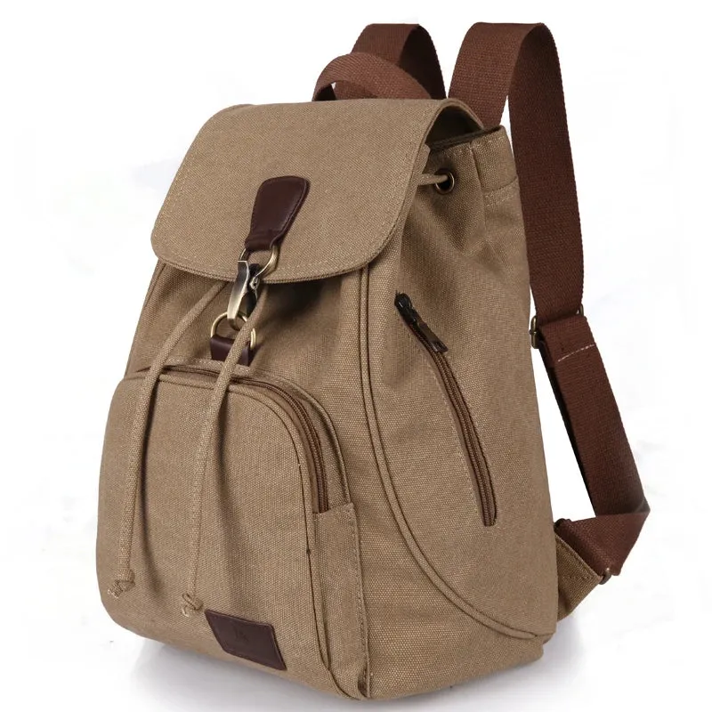 Drawstring Vintage Canvas Backpack