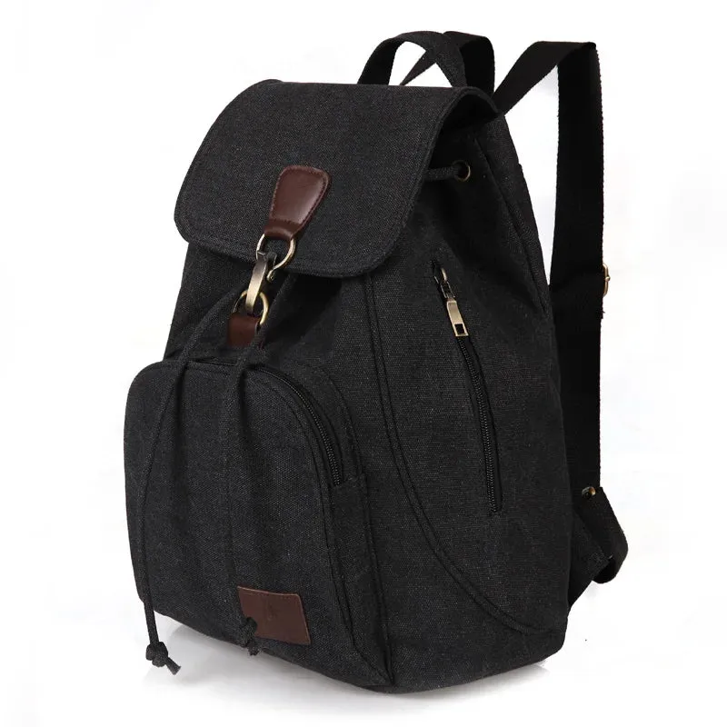 Drawstring Vintage Canvas Backpack