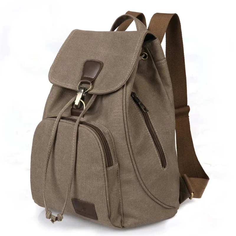 Drawstring Vintage Canvas Backpack