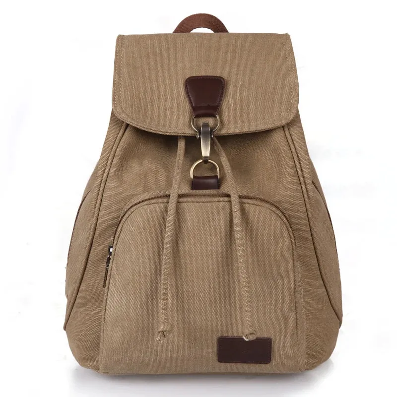 Drawstring Vintage Canvas Backpack