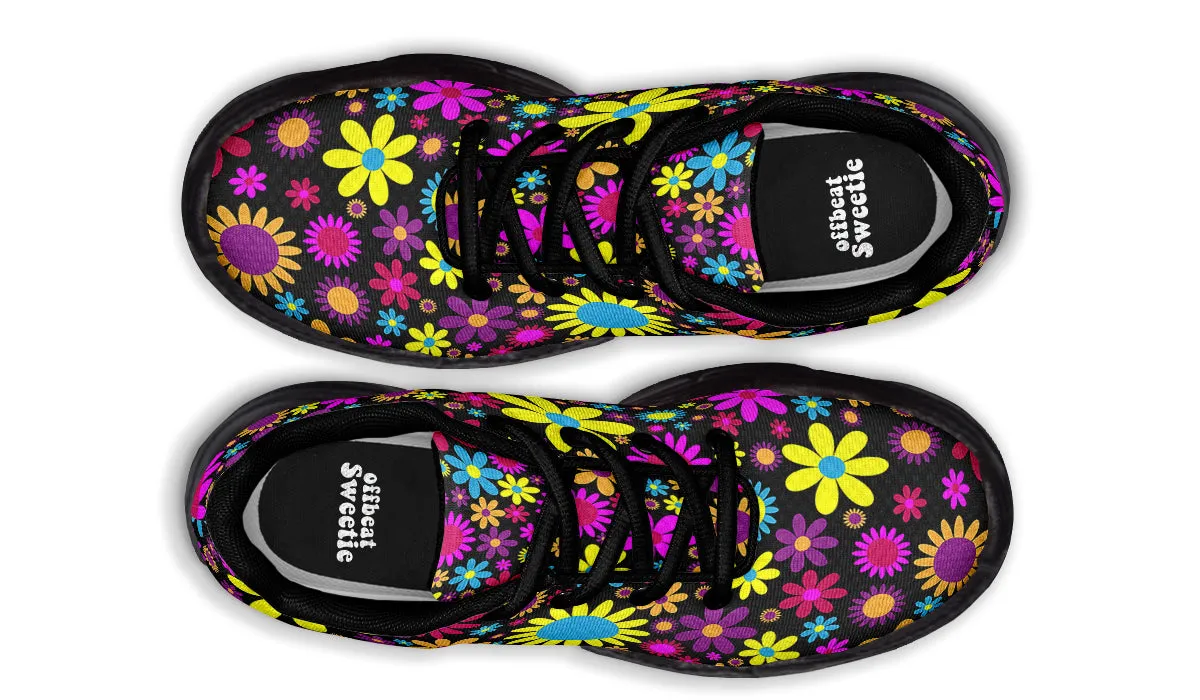 Funky Retro Flowers Chunky Sneakers