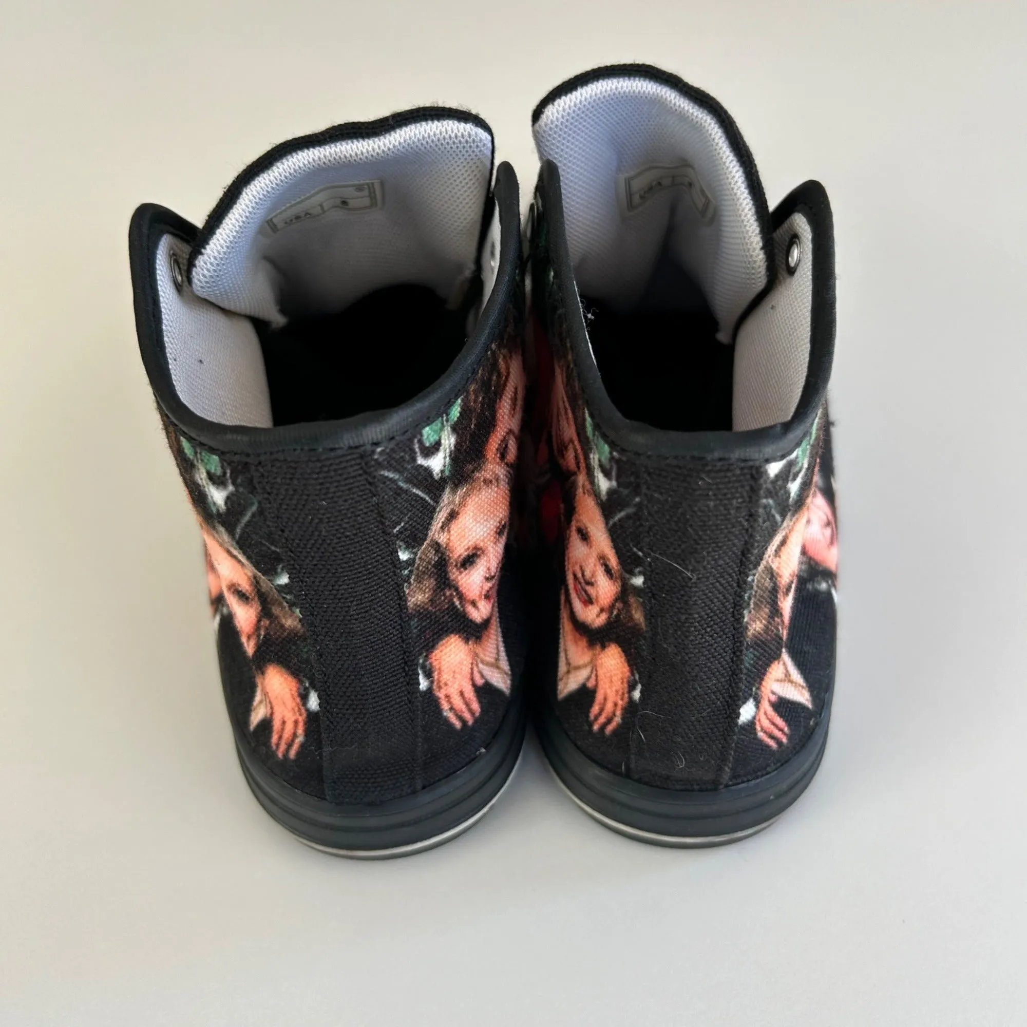 Golden Girls High-Top Sneakers Size 8 Black Canvas & Rubber Shoes