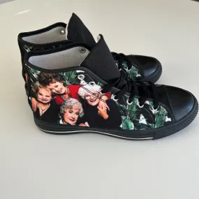 Golden Girls High-Top Sneakers Size 8 Black Canvas & Rubber Shoes