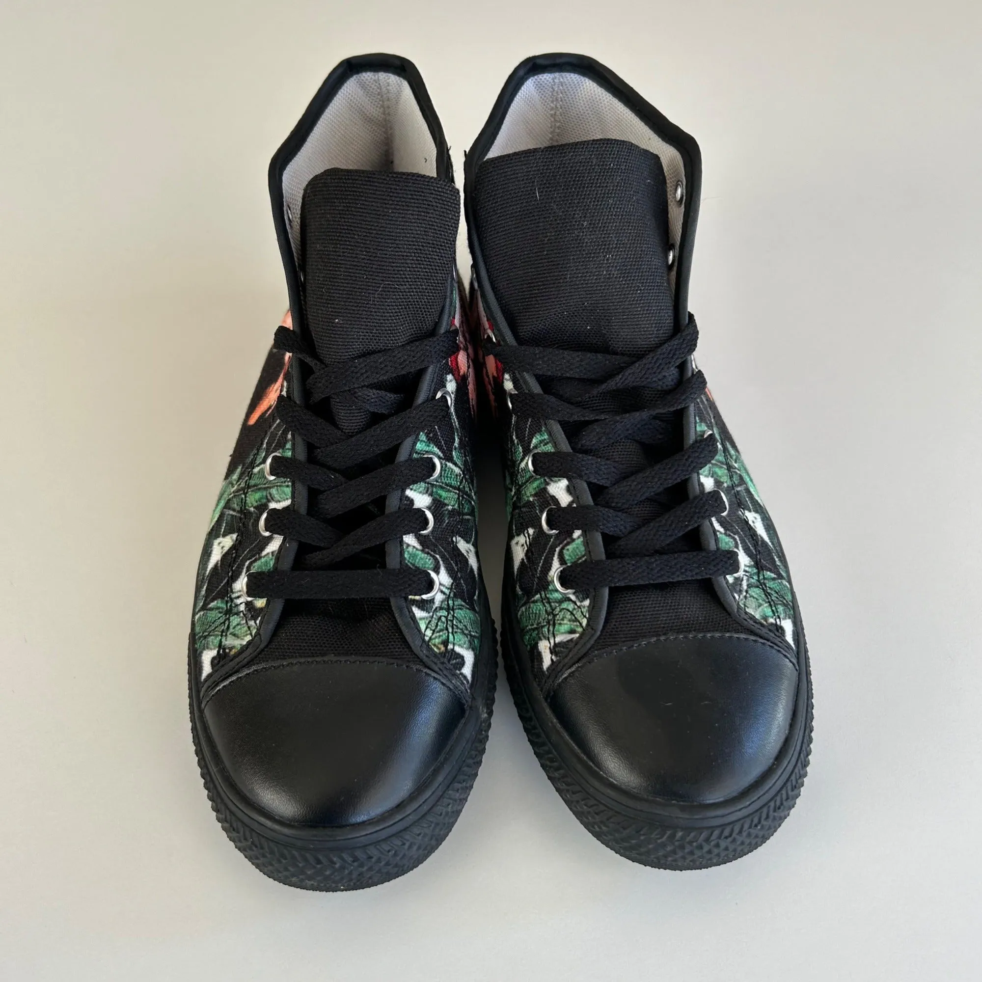 Golden Girls High-Top Sneakers Size 8 Black Canvas & Rubber Shoes