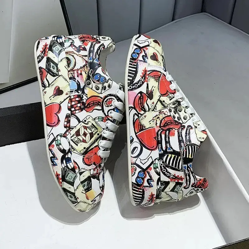 Graffiti Soft Platform Sneakers