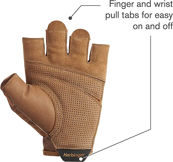 Harbinger Unisex's Pro Gloves 2.0 - Tan