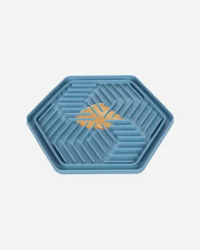 Lick Mat - Bean Hexagon - Blue and Grey