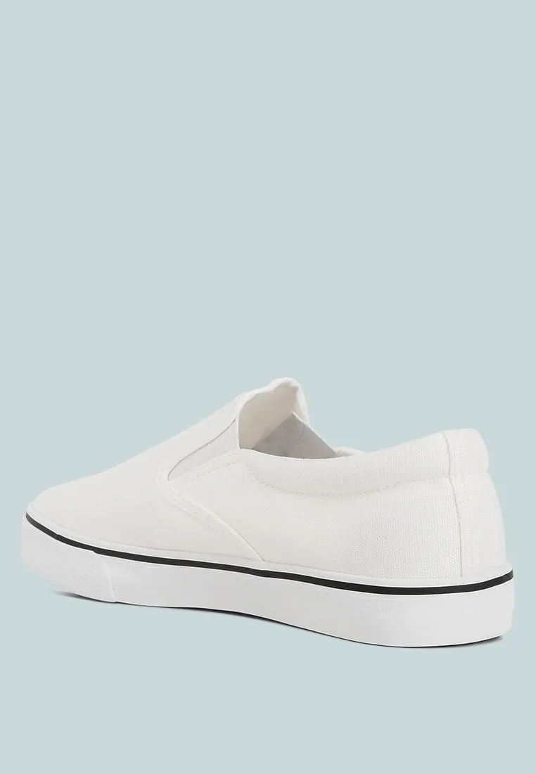 men's canvas slip-on sneakers