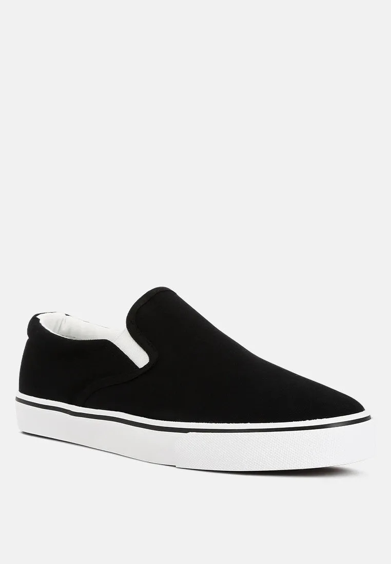 men's canvas slip-on sneakers