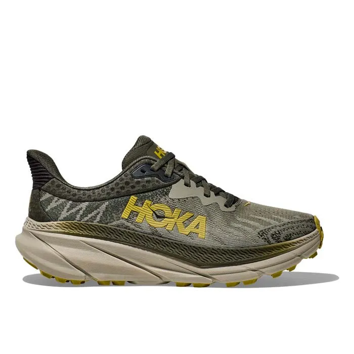 Mens Hoka Challenger ATR 7 Wide in Olive Haze/Forest Cover