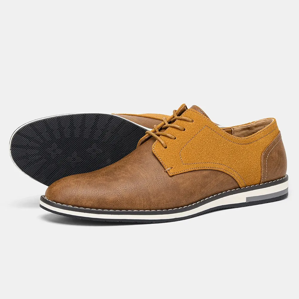 Men's Lightweight Lace-Up Vegan Leather Shoes | Ideal for All Seasons