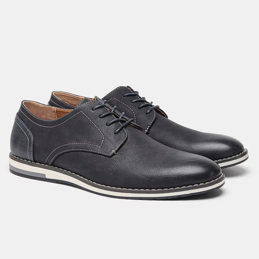 Men's Lightweight Lace-Up Vegan Leather Shoes | Ideal for All Seasons