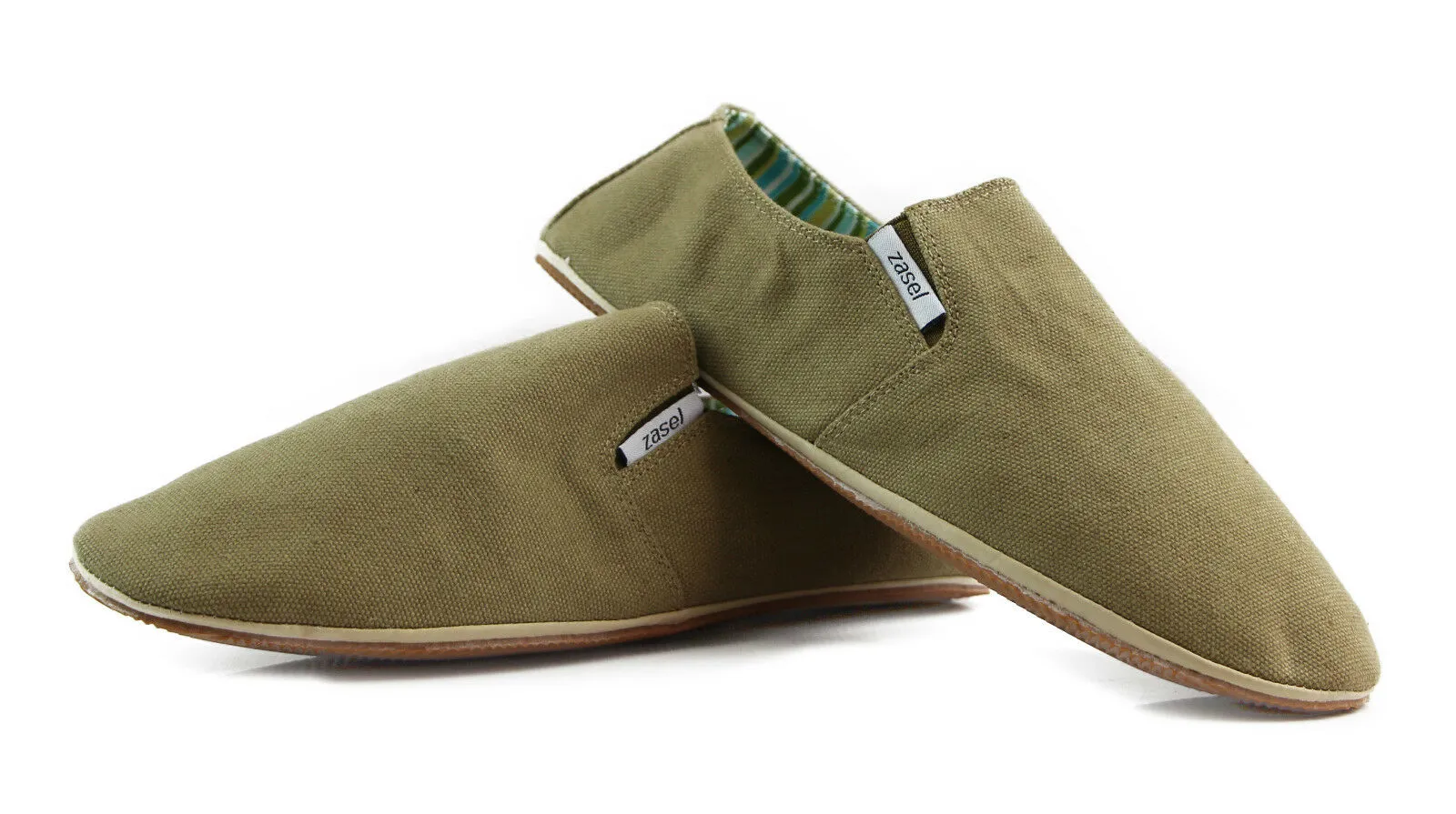 Mens Zasel Cotton Canvas Shoes Khaki